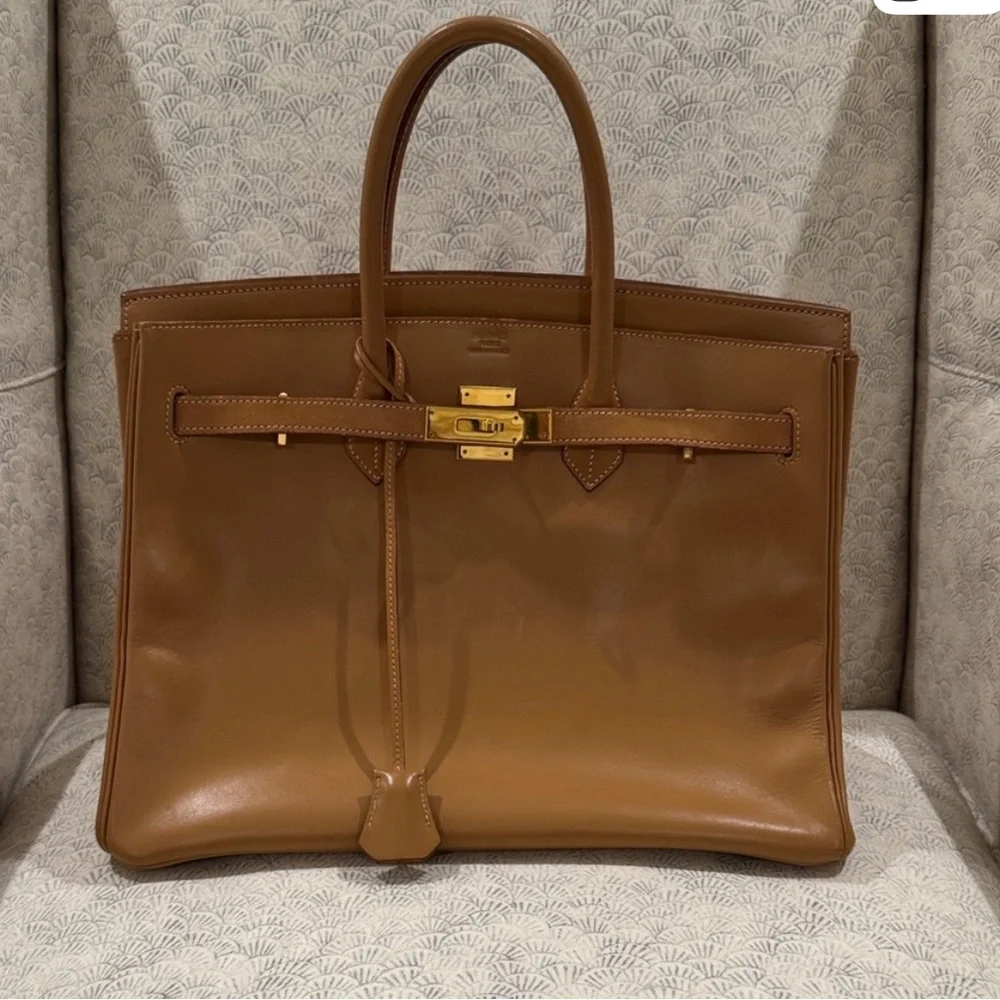 Authentic Hermes Golden Tan Birkin Tote - Posh Authenticated - Picture 1 of 7